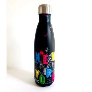 New York Collectible Souvenir Gift Stainless Thermal Water Cup Bottle - Black